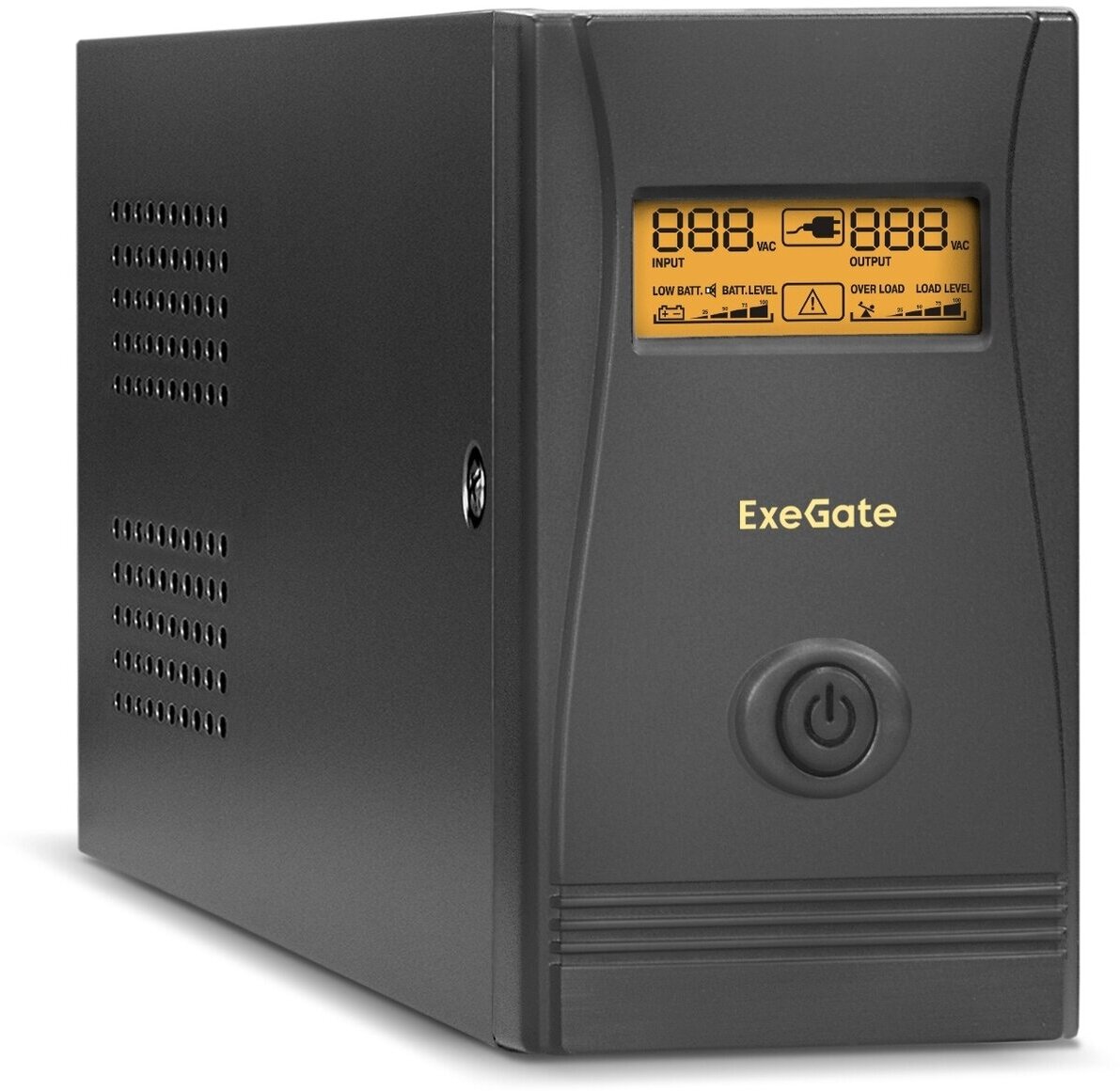 Источник бесперебойного питания Exegate EP285559RUS 600VA/360W, LCD, AVR, 4*IEC-C13, RJ45/11, USB, black - фото №4