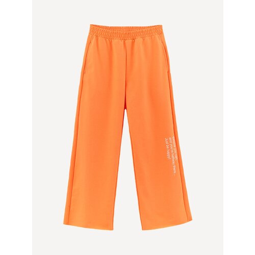Школьные брюки палаццо  Bell Bimbo, демисезон/лето, нарядный стиль, карманы, размер 152, оранжевый