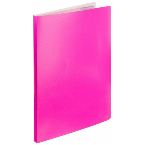 Папка файловая на 40 файлов Attache Neon А4 плотность 500мкм розовый