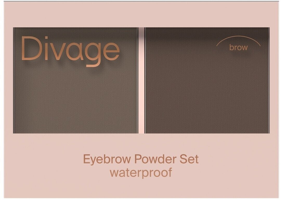 Набор водостойких теней для бровей Divage Waterproof Brow Powder Set