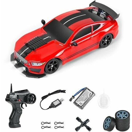 Радиоуправляемая машина для дрифта HB Ford Mustang (4WD, свет, пар, акб, 1:16) - SC16A01-1