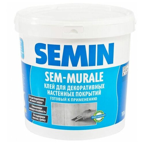 Клей универсальное SEMIN Sem-Murale 10 л 10 кг шпаклёвка базовая semin sem bs 8 кг