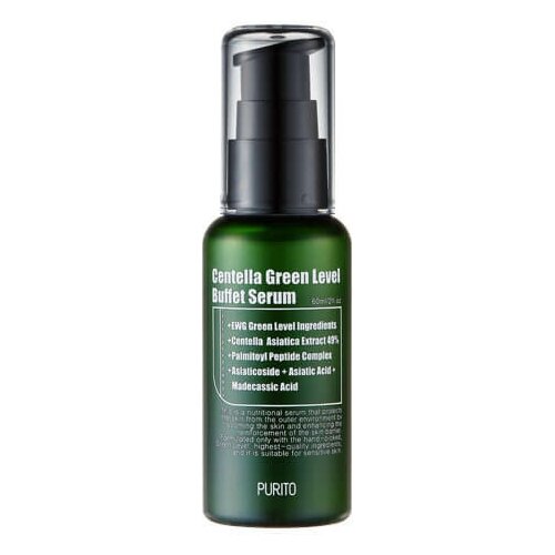 PURITO Сыворотка с центеллой, 60 мл PURITO Centella Green Level Buffet Serum уход за лицом purito увлажняющие пэды с центеллой азиатской centella green level all in one mild pad