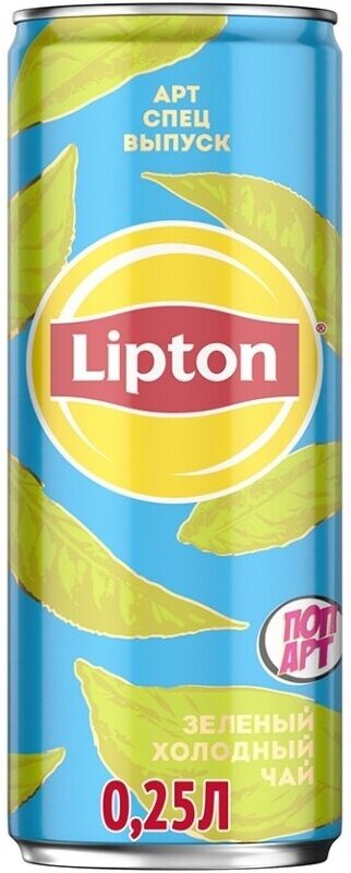 Напиток Lipton холодный чай зеленый, негазированный, металлическая банка