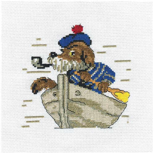 набор для вышивания klart пес морячок 13x14 см Klart Набор для вышивания 6-069 Пес морячок, 35.6 х 14 см