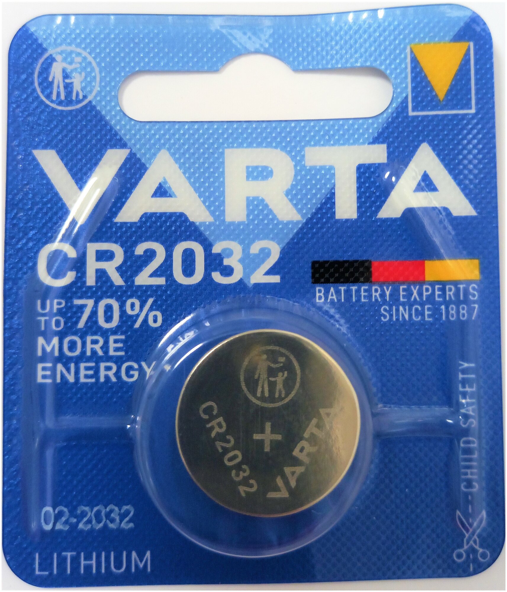 Батарейка Varta ELECTRONICS CR2032 BL1 Lithium 3V - фотография № 2