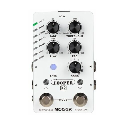 Mooer Looper X2 - Педаль лупер педаль эффектов mooer micro looper