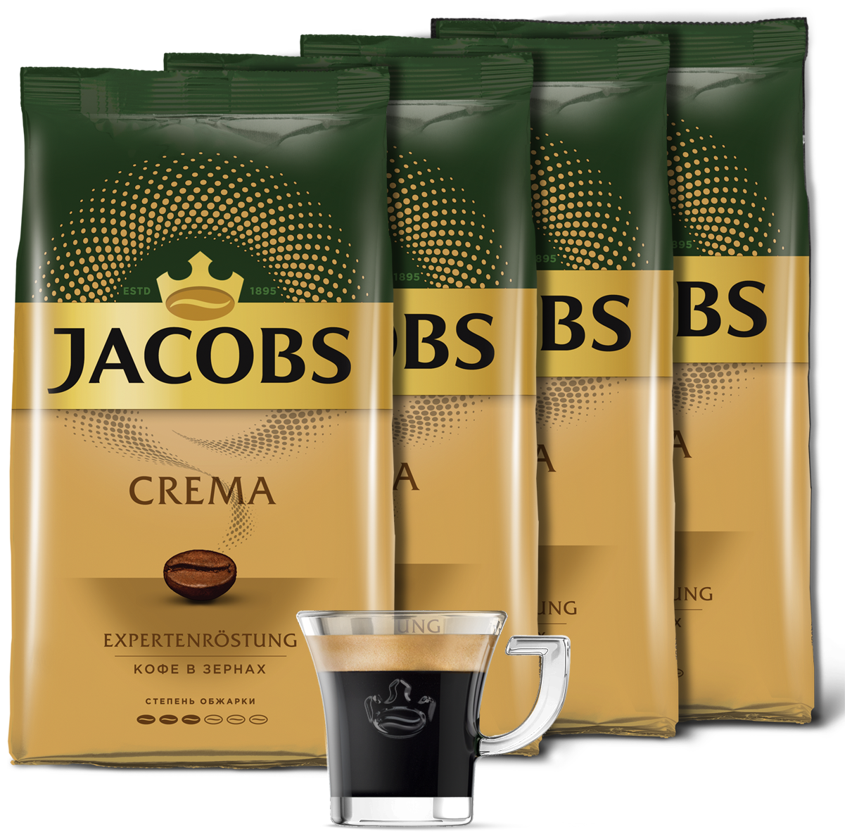 Кофе зерновой Jacobs Monarch Crema 4000г. (8051103)
