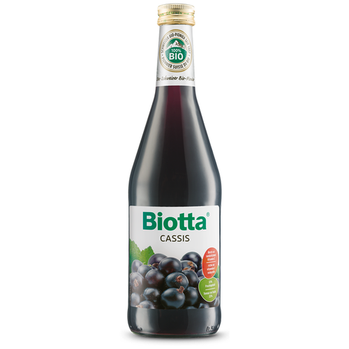 Нектар Biotta Cassis, BIO(БИО) из черной смородины, прямого отжима, без сахара, 0.5 л