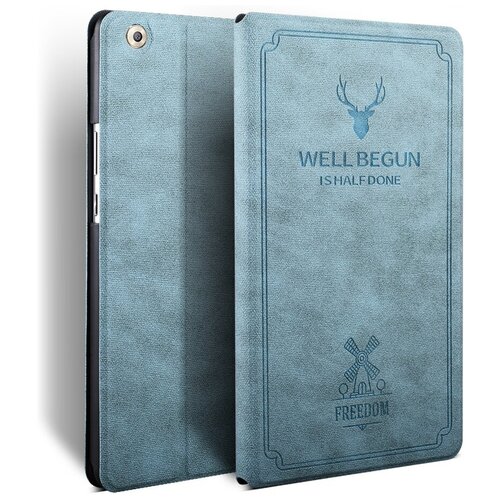 фото Чехол mypads для huawei mediapad m5 10.8 / huawei mediapad m5 10.8 pro тематика книга в винтажном стиле голубой