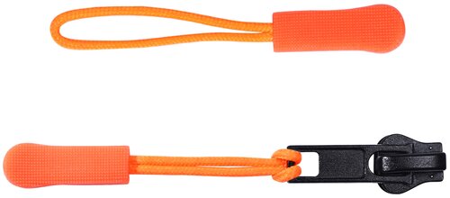 Пуллер для молнии, бегунок АндрТекс, 6 см, 10 шт в уп, цвет оранжевый