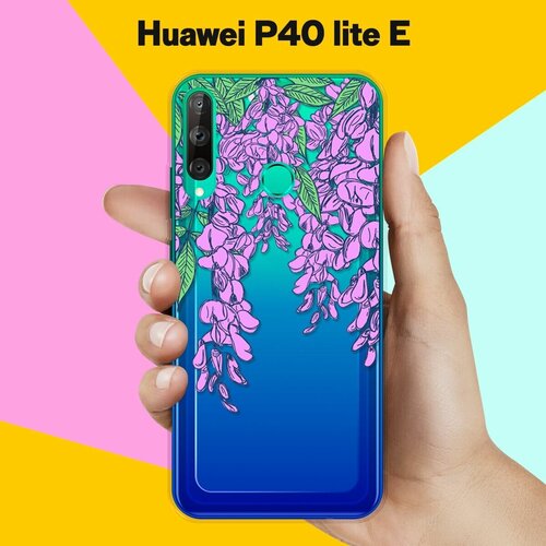 Силиконовый чехол Цветы фиолетовые на Huawei P40 Lite E