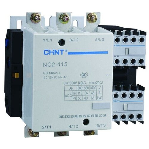 Контактор NC2-115 115А кат. 220-240В AC AC-3 (R) CHINT 671433