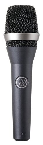 AKG D5 микрофон сценический вокальный динамический суперкардиоидный, разъём XLR, частотный диапазон 70-20000Гц, чувствительность 2,6мВ/Па, импеданс 60