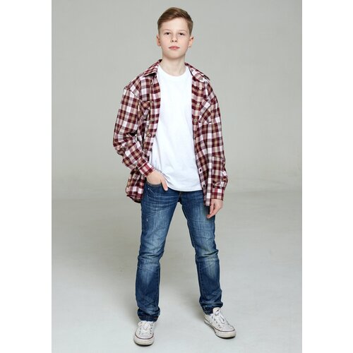 фото Рубашка irina egorova, размер 164, бордовый