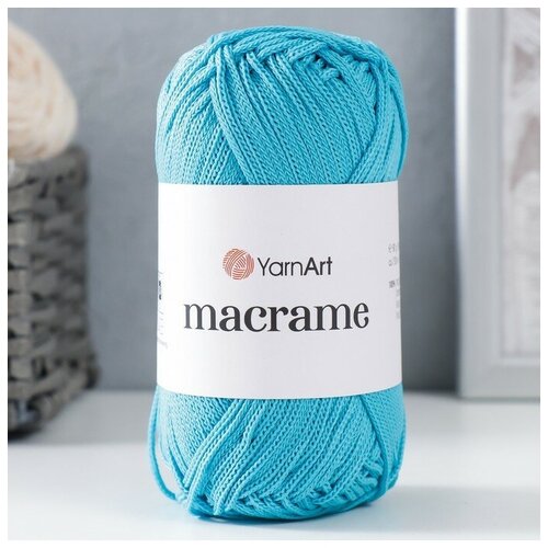 Пряжа Macrame Макраме 100% полиэстер 130м/90гр (152 бирюза)