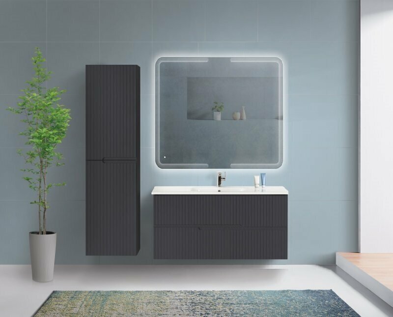 Мебель для ванной подвесная CEZARES DUET 100 Grafito - фотография № 1