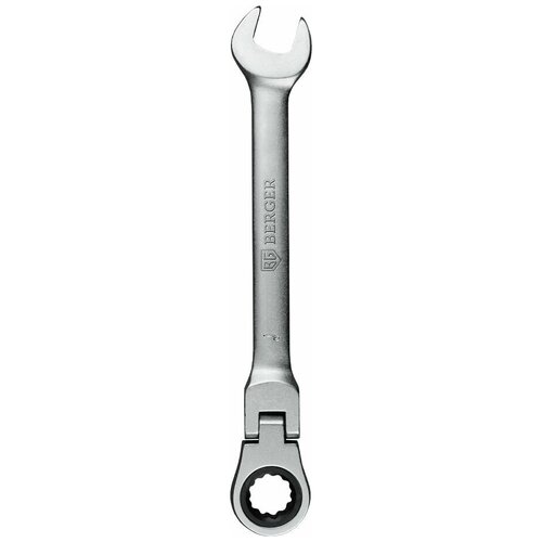 фото Ключ комбинированный трещоточный с шарниром berger, bg1240, 11 мм