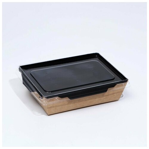 Контейнер с прозрачной крышкой, 0,5 л, 12 х 16 х 4,5 см, 25 шт.