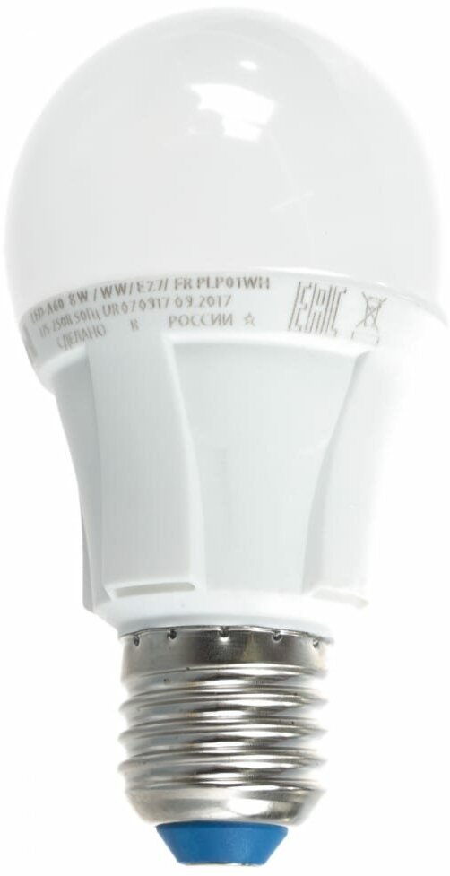 Лампа светодиодная Uniel UL-00001522, E27, A60, 8 Вт, 3000 К - фотография № 4