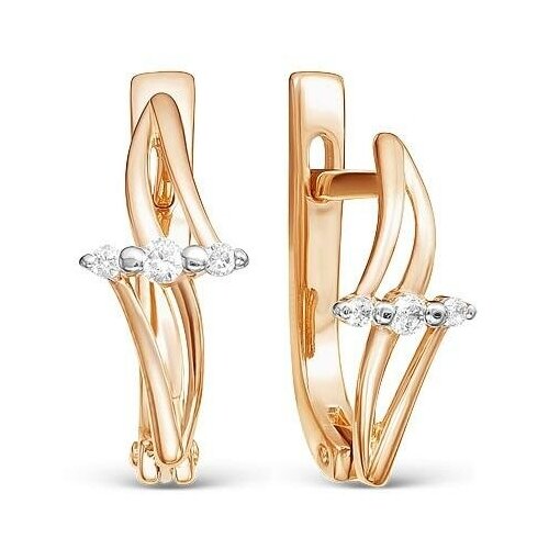 фото Серьги из золота 121-1565_f-202 маском