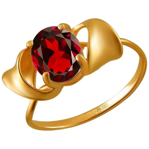 фото Эстет кольцо с 1 гранатом из красного золота 01к3111145-3, размер 17