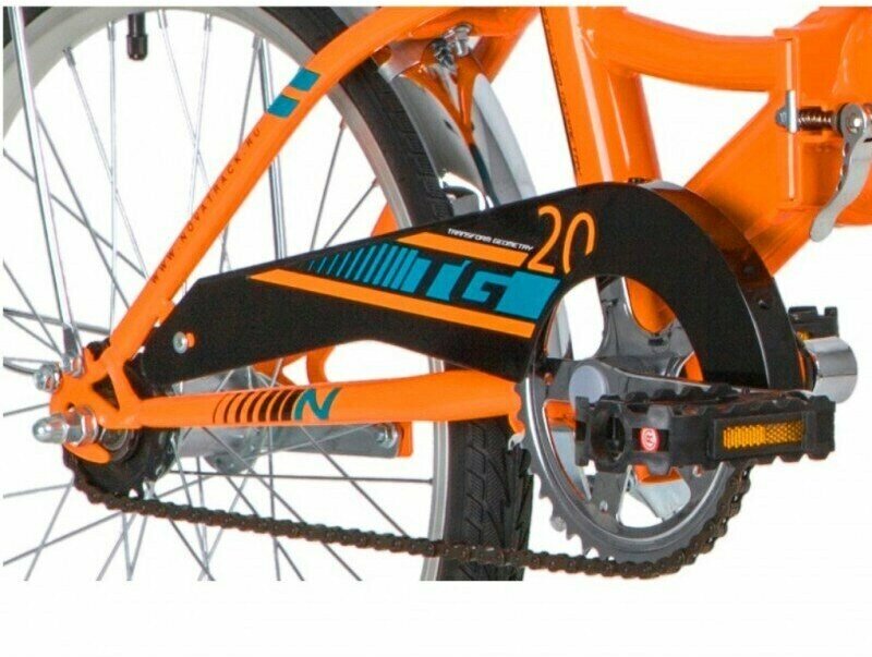 Велосипед NOVATRACK колесо 20, рама 14, складной, TG20, оранжевый, багажник