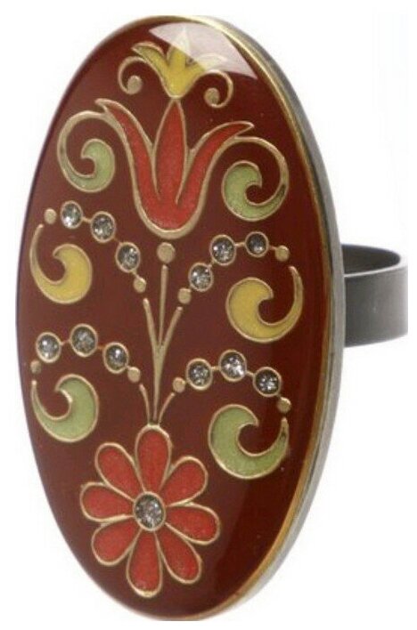 Кольцо Clara Bijoux, эмаль, красный