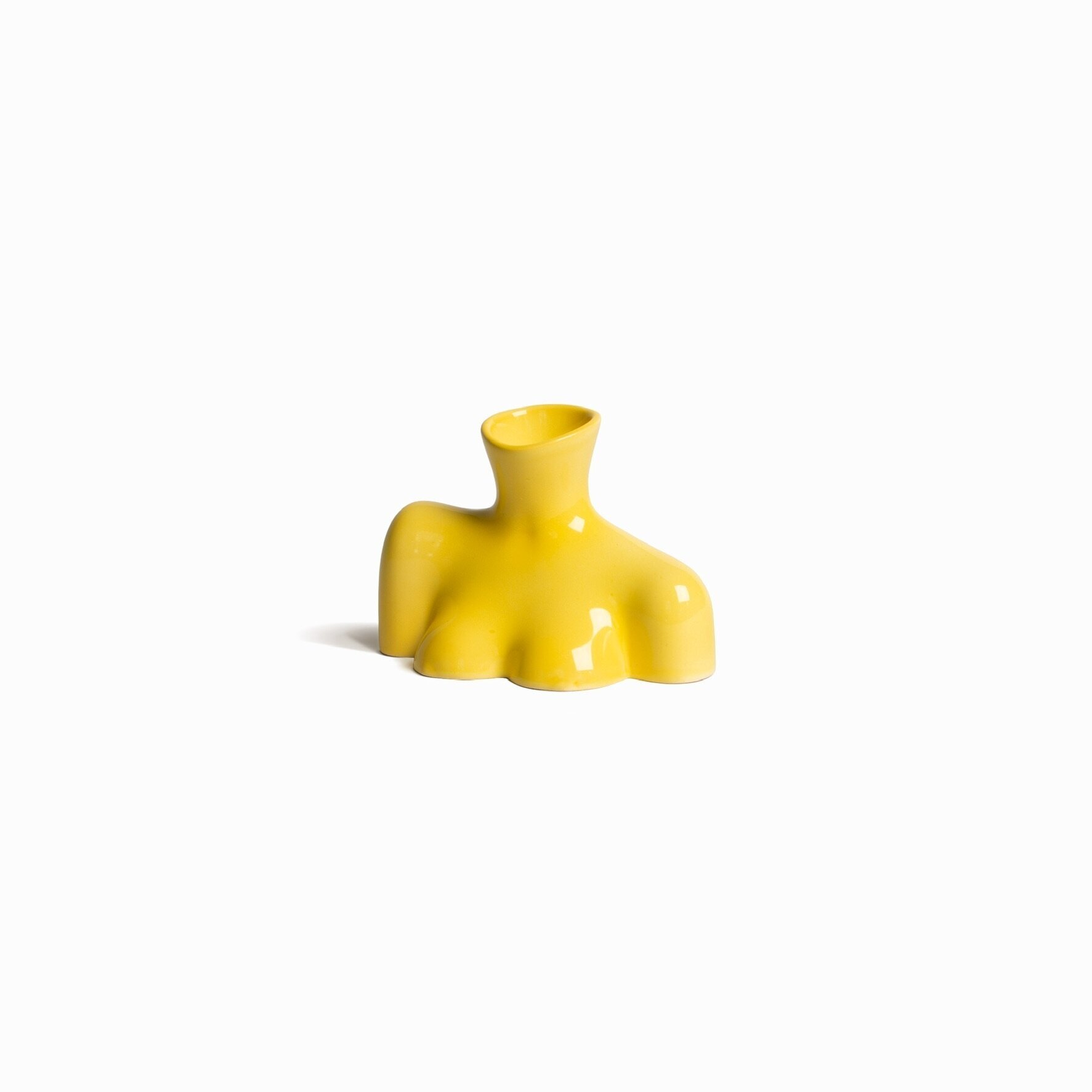 Керамический подсвечник (бюст) желтый от бренда «Пиана» - фотография № 4