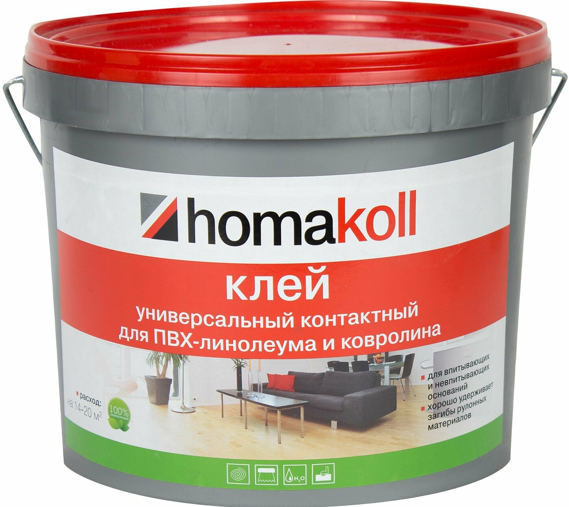 Клей контактный для линолеума и ковролина Хомакол (Homakoll) 5 кг