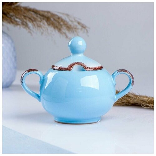 Сахарница Рут голубая, 0,47л