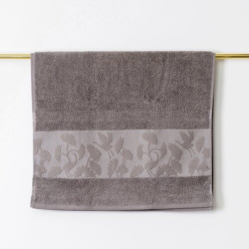 Махровое полотенце Abu Dabi 50*90 см, цвет - светло серый (0455), плотность 600 гр, 2-я нить.