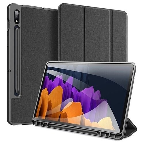 Чехол-книжка MyPads для Samsung Galaxy Tab S7 plus 12.4 SM-T970 / T975 (2020) с функцией засыпания черный