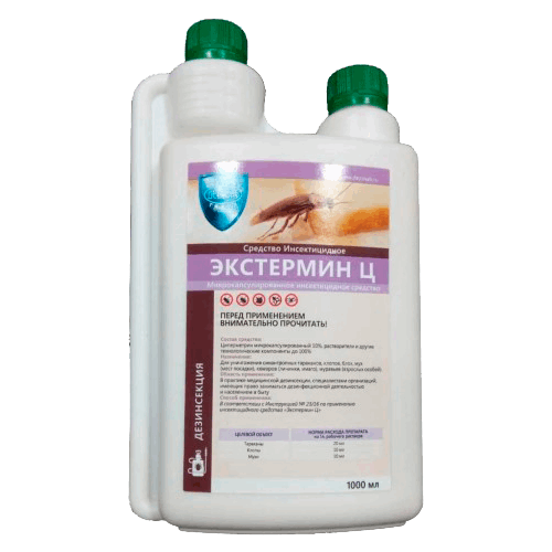 Экстермин-Ц (Микроцин+) - инсектицид от клопов, тараканов, микрокапсулированный концентрат (1 л