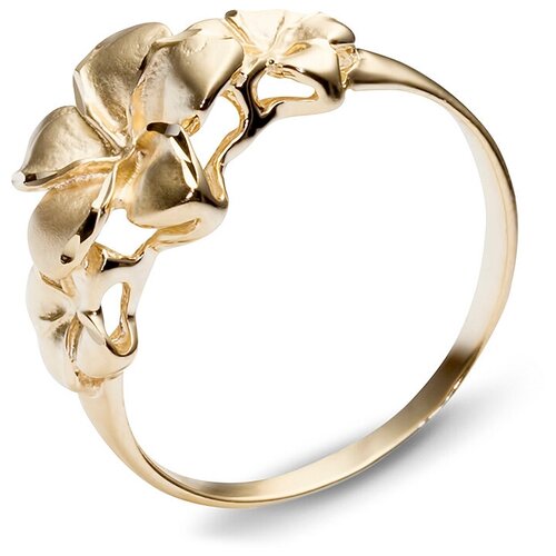 фото Эстет кольцо цветы из жёлтого золота 01к732081, размер 17