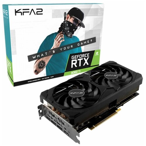 Видеокарта KFA2 GeForce RTX 3060Ti CORE,8GB(1-Click OC-36ISM6MD2KCK) видеокарта kfa2 rtx3060ti 8gb x black lhr 36isl6md1wtk