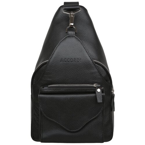 фото Рюкзак accordi, фактура зернистая, черный