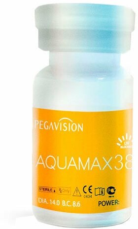 Контактные линзы AQUAMAX 38 1 линза R 8.6 SPH -5.25, 6 месяцев