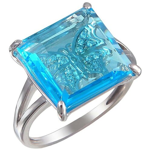 фото Эстет кольцо с алпанитом и фианитами из серебра с16к253276, размер 16