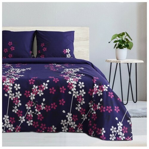 фото Постельное белье "этель" дуэт черничные ночи 143*215 см 2 шт,220*240 см,70*70 см 2 шт, поплин 125 г/м2 1534736