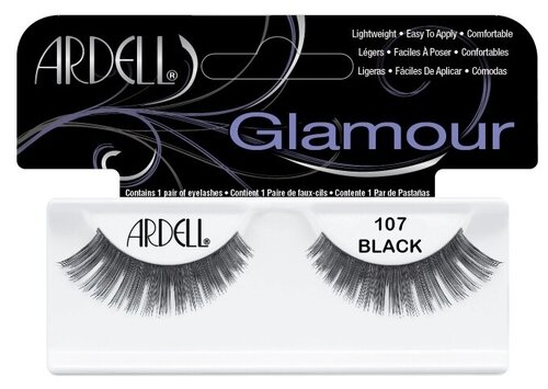 Ardell накладные ресницы Glamour Fashion Lash 107, black, 2 шт.