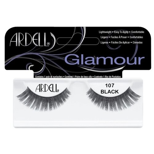 Ardell накладные ресницы Glamour Fashion Lash 107, black, 2 шт. ресницы накладные ardell fashion lash 1 шт