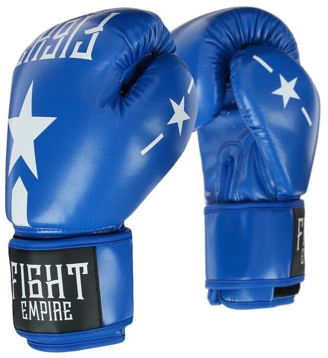 FIGHT EMPIRE Перчатки боксёрские FIGHT EMPIRE, 12 унций, цвет синий