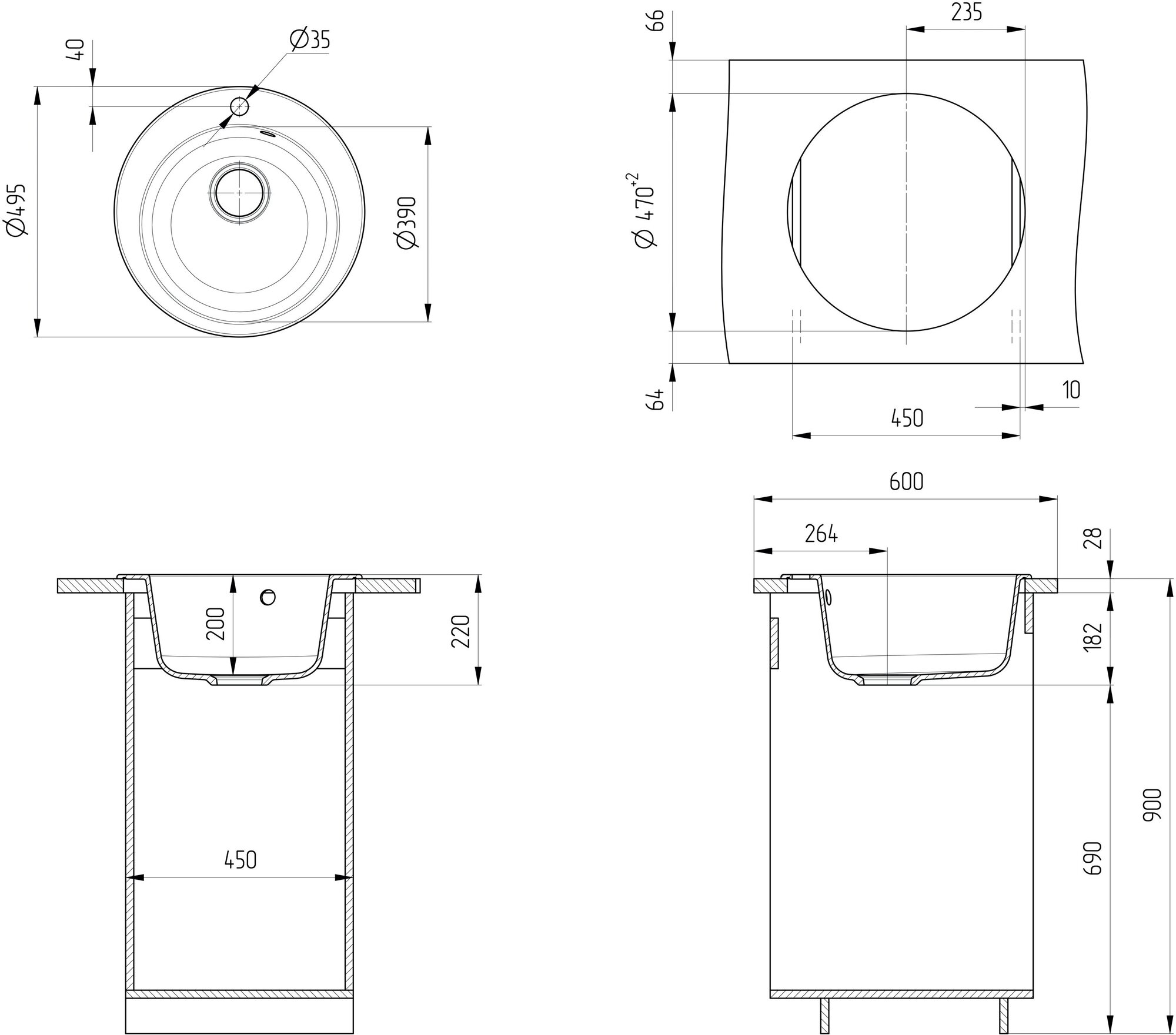 Кухонная мойка Ulgran U-405-310 - фото №8