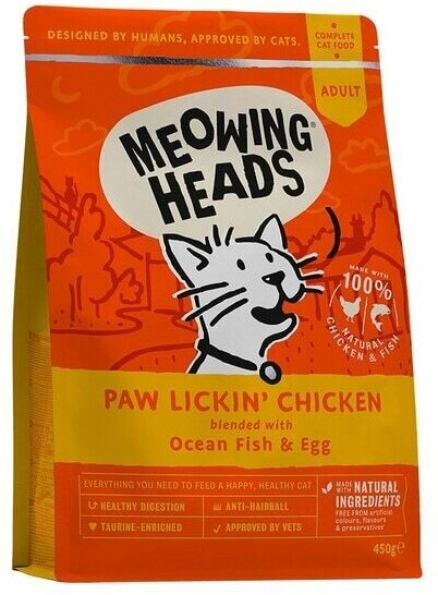 Barking Heads Для Взрослых кошек с Курицей и рисом 0,45 кг