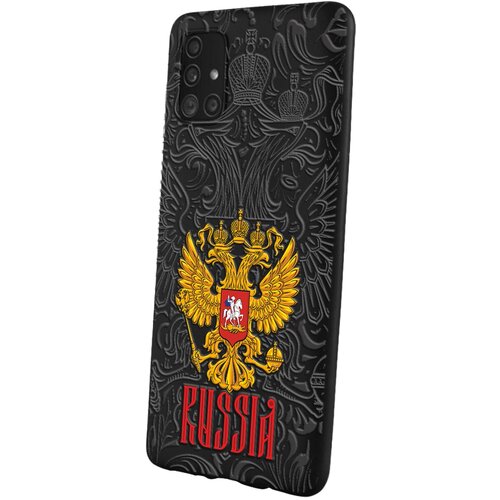 Силиконовый чехол Mcover для Samsung Galaxy A51 с рисунком Russia силиконовый чехол mcover для samsung galaxy a51 с рисунком космонавт на скейте