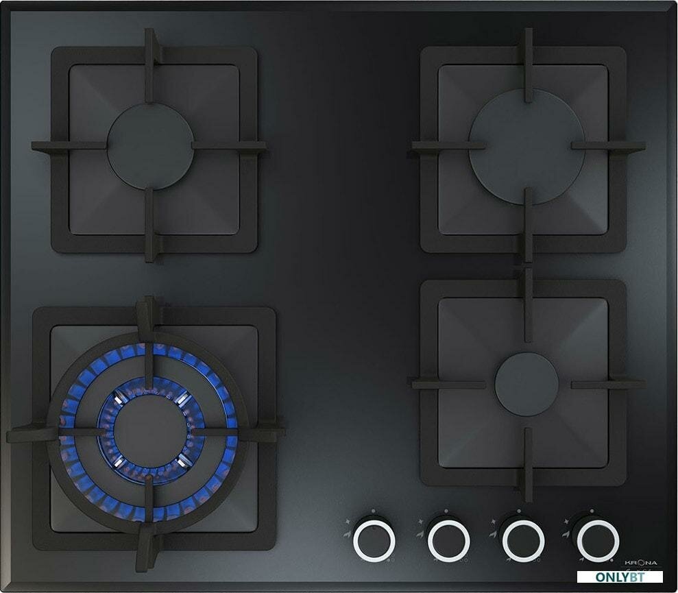 Газовая варочная панель Krona CALORE 60 BL, черный