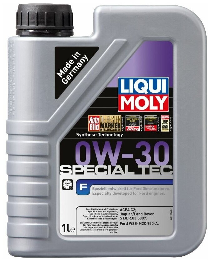 8902 LiquiMoly НС-синтетическое моторное масло Special Tec F 0W-30 1л