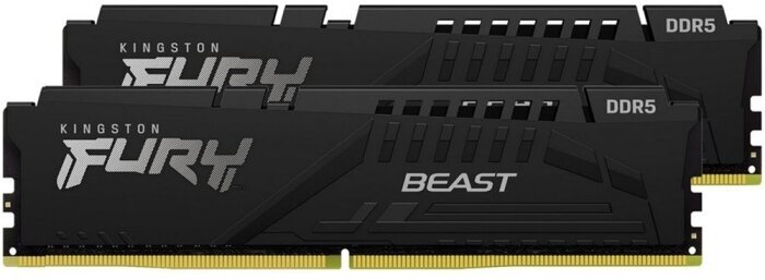 Модуль памяти Kingston 32GB DDR5 4800 DIMM FURY Beast Black Gaming Memory KF548C38BBK2-32 Non-ECC, CL38, 1.1V, 1RX8 , RTL