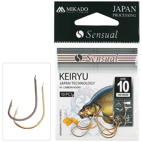 mikado крючки sensual roach 10 g 10 шт Mikado, Крючки Sensual Keiryu, №4, G, 10шт.